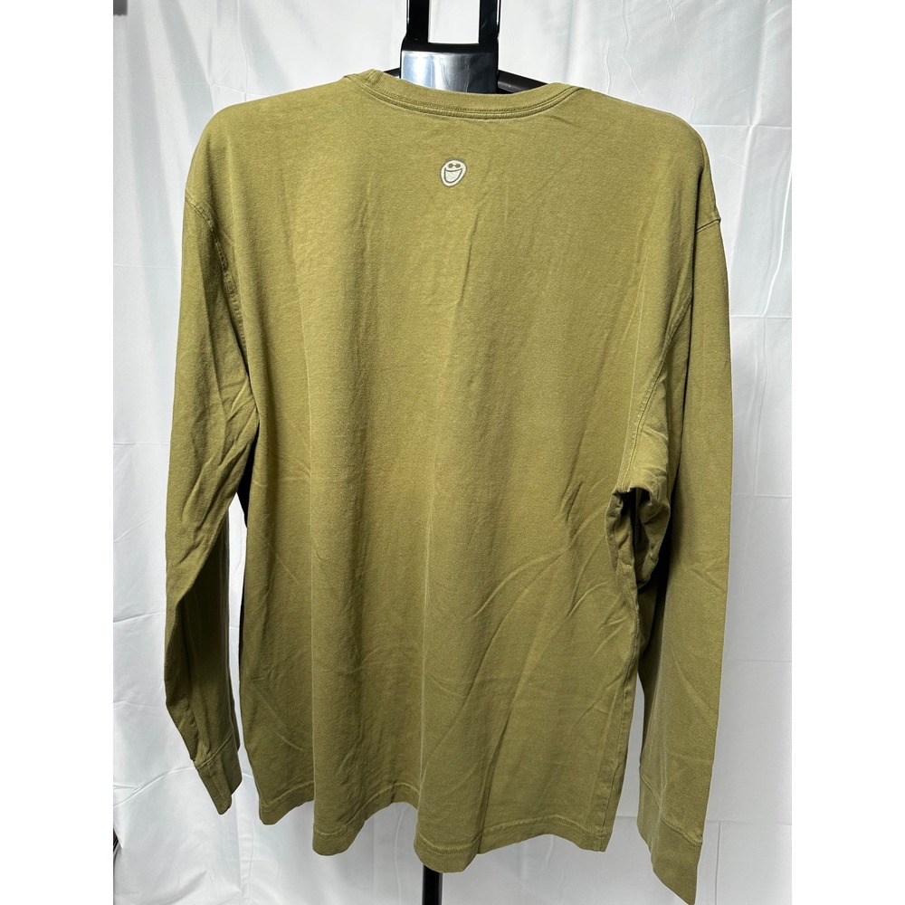 Life is Good Mens XL Long Sleeve T-Shirt Olive Green Cotton Graphic Tee Logo - Picture 4 of 8